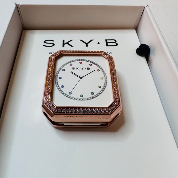 Sky-B Rose Gold Apple Watch Case and Blue Silicone Band Compatible with Series 4 - Picture 2 of 10